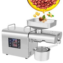 110V/220V Intelligent Oil Press Automatic Household FLaxseed Oil Extractor Stainless Steel Oil Extraction Machine