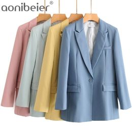 Summer Thin Blazer Jackets Formal Suit Set Ladies Two Piece Single Button High Waist Pants 210604