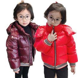 Baby Girl Clothes Winter Casacos De Inverno Feminino Boys duck Down Jacket Kids Fashion Parka Children Thicken Warm Snowsuit 211203