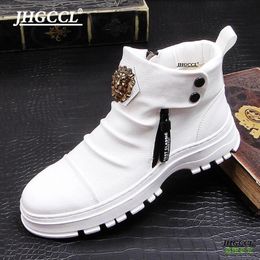 High Love Martin End Boots New Anti-wrinkle Gang Wedding Shoes Punk Comfort Shoe Chaussure Homme Luxe Marque A23 971 655