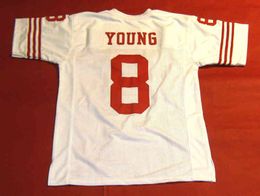 Custom Football Jersey Men Youth Women Vintage STEVE YOUNG Rare High School Size S-6XL or any name and number jerseys