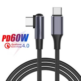 PD 60W Type C Cables Quick Charge 4.0 Fast Charging Data Cable Cord