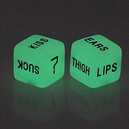 2pcs/sets Luminous Sex Dice Set Exotic Novelty Game Toy Funny Love Erotic Bosons Glow Couple Sexy Dices 16mm For Adult Good Price High Quality #S5