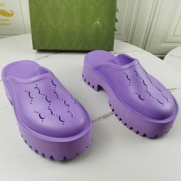 Brand Ladies Hollow G Platform Sandals Women Candy colors Clear High Heel sandal Stilettos Summer Shoe Top designers womens slippers size 35-40