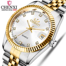 Chenxi Watch Men Fashion Quartz Clock Watches Mens Brand Luxury Full Steel Business Waterproof Watch 2021 New Relogio Masculino Q0524
