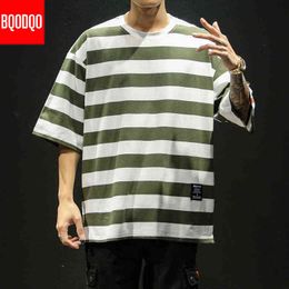 Striped Harajuku 2020 T shirt Men 5XL Cotton Fitness Streetwear Mens Tees Korean Japanese Casual Top Summer fashion T-shirts H1218