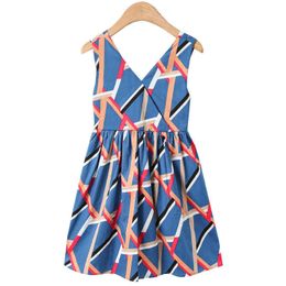 2020 Summer 4 To 14 Years Kids and Teenager Girls Cute Princess Dress Bow Backless Beach Dresses Sleeveless Girls Clothes, #8654 Q0716