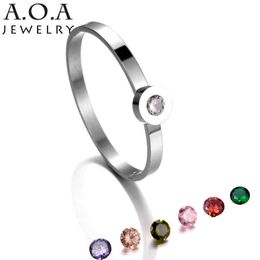 Newest Arrival Multi Colour Luxury Brand Bangle Stainless Steel Interchangeable Cz Stone Bracelets for Women Q0719