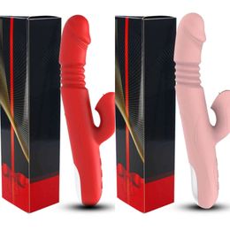 NXY Vibrators FLXUR Telescopic Rabbit Rotation Heating G Spot Dildo Clit Stimulator Female Masturbation Sex Toys for woman 1119