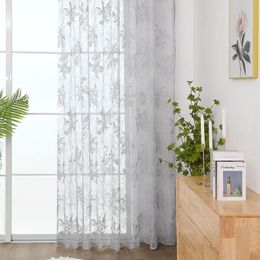 Curtain & Drapes Modern Solid Sheer Curtains For Living Room Tulle On The Windows Decorative Chiffor Fabric Per Meter Voile
