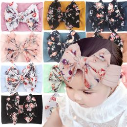 Baby Kids Printed Bow Headband Headwear Seamless Super Soft Nylon Chiffon Hair Band Princess Baby Hair Accessories 1053 Y2