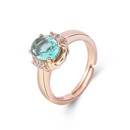 -Koreanische Version Weibliche Luxus-Persönlichkeit Retro-antiker Ring mit Rubin, Smaragd, Gold-Edelstein oder lila Edelstein, 18 Karat Gold.