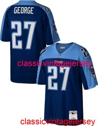 Stitched Men Women Youth Eddie George 1999 Jersey Embroidery Custom Any Name Number XS-5XL 6XL