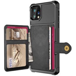 Luxury PU Leather Case 11 12 Pro Max 12 Mini Cases Wallet Flip Cover Buckle Phone 12 Fundas