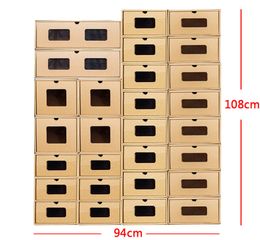 The latest 35X24X14CM folding perspective shoe storage box, multi-functional and large-capacity, a variety of styles to choose from, support customization
