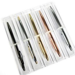 -Mini-Metall-dauerhafter Kugelschreiber Taschengröße Tragbares kleines Öl mit Kasten exquisit Schreibwerkzeugstifte
