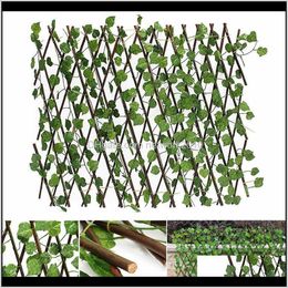 Decorations Patio, Lawn Home & Drop Delivery 2021 Artificial Plants Garland Wall Decor Grape Willow Leaves Fake Ivy Vine Hanging Plant Foliag