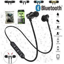 XT11 Magnetic Wireless Bluetooth Earphones Running Music Headset Neckband Sports Earbuds Earphone With Noise Cancelling Mic