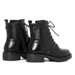 Botas Women Motorcycle Ankle Boots Wedges Female Lace Up Platforms Spring Black Leather Oxford Shoes Woman 2020 Botas Mujer