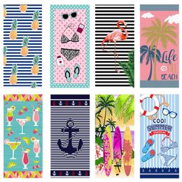 Soft Microfiber Beach Towel Adult Fashion 70*150cm Bath Quick Drying Towels Dolphin Flamingo Pineapple Children Men Women Boys Girls 10 9jt Q2