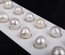 10-12mm Baroque White Single Natural Freshwater Pearl Loose Beads Women's Gift Jewellery