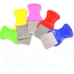Pet Combs Home Stainless Steel Terminator Lice Nit Comb Professional Louse for Head Lices Treatment Dog Grooming Combes Tear Eye Stain Remover CGY106