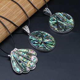 Pendant Necklaces Multiple Shape Natural Abalone Shell Necklace Fashion Women For Jewellery Gift Length 55+5cm