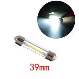 100Pcs/Lot 39mm LED C5W Double Tip Car Bulbs For Car Reading Bulbs Auto Interior Dome Light Trunk Door Lamp Licence Plate Light