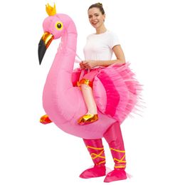 Mascot doll costume Adult Anime Halloween Costume Animal Flamingo Inflatable Costumes Purim Party Role Play Disfraz