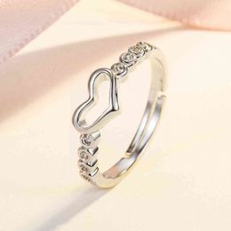 Fashion Couple Ring Heart Shaped Wedding Ring for Women Female Statement Engagement Party Jewellery B6S3 G1125