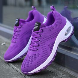 Wholesale 2021 Top Quality Men Women Sports Running Shoes Knit Mesh Breathable Court Purple Red Outdoor Sneakers SIZE 35-42 WY28-T1810