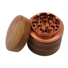 2021 New High class wooden herb grinder for smoking tobacco crusher 63mm 4 layers DHL fast shipping