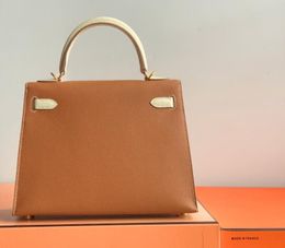 Realfine888 Women 3A Kerry Tote 25cm Epsom Leather Fashion Handbags with Dust bag