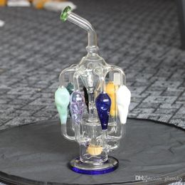 Neue erstaunliche Glasbong Wasserpfeife Wasserpfeifen Der „Chandelier“ Honeycomb Showerhead Recycler