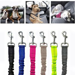 Dog Collars & Leashes Pet Supplies Car Seat Belt Leash Traction Belts Cushioning Elastic Reflective Safety Rope