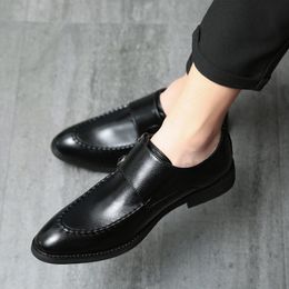 Men Leather shoes slip on Dress Lazy Square-toe Loafers Confortable fashion Shoes Casual Slip On Travel Outdoor for men shoes