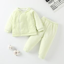 Clothing Sets Baby Boys Girsl Suit Clothes Thick Coat Born Winter Outfit Set Cotton Long Sleeve Tops +Pants Soft 2PC 0- 18 Months