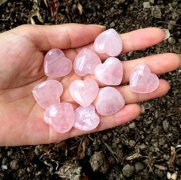 Party Supplies Natural Rose Quartz Heart Shape Love Mini Crystal Chakra Healing Home Decor Stone Gems DIY Jewellery SN2614