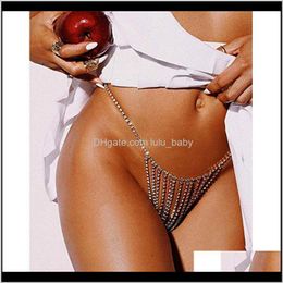 Crystal Waist Summer Beach Belly Chain Fashion Sexy Body Chains Women Trendy Rhinestone Panties Thong Gifts Vcxiq Shn4X