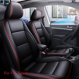 Custom PU leather car seat cover for Volkswagen vw Tiguan cars seats protection Sedan Set Interior waterproof Auto Accessories304m