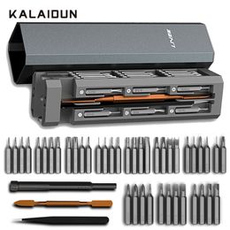KALAIDUN 44 In 1 Screwdriver Set Precision Magnetic Bits Torx Screw Driver Kit Dismountable Tool Case For Watch PC Phone Repair 211110