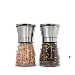 Pepper Mill Grinder 304 Stainless Steel Manual Salt Portable Glass Muller Sauce Home Kitchen Tool ZZF14101