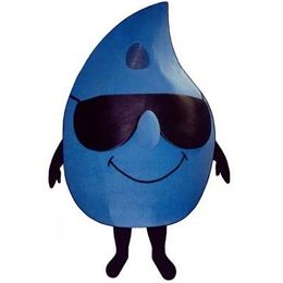 Festival Dress Water Drop With Sunglass Mascot Costume Halloween Christmas Fancy Party Dress Advertising Leaflets Clothings Carnival Unisex Adults Outfit