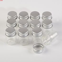 22*30*13mm 5ml Mini Glass Bottles With Aluminium Cap Empty Small Wishing Bottle Vials Jars 100pcslotjars