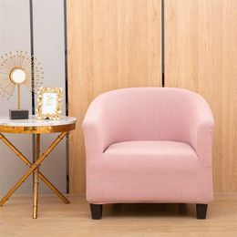 Club Chair Slipcover Stretch Armchair Covers Pink Tub Sofa Spandex Couch for Bar Counter Living Room 211116