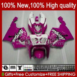 Body Bodywork For KAWASAKI pink white new NINJA ZX7R ZX750 ZX-7R ZX 7 R ZX 750 28HC.124 ZX 7R 96 97 98 99 00 01 02 03 ZX-750 1996 1997 1998 1999 2000 2001 2002 2003 Fairing Kit