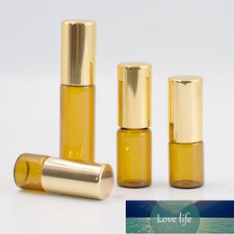 1ML 3ML 5ML 10ML Empty Roll On Bottle Amber Cosmetic Roller Bottles for Essential Oil Refillable Perfume