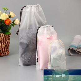 3PCS PVC Clear Drawstring Travel Bags Toiletry Towel Cosmetic Make Up Bag Organiser Set Pouch Case Women Cloth Underwear Bag Factory price expert design Quality