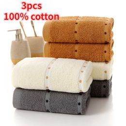 3pcs 100%cotton Jacquard Towel Custom Logo Advertising Promotion Home Daily Absorbent Adult Facial Wholesale Skin-friendly