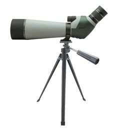 Caza al aire libre 20-60x80 Localización Alcance zoom Zoom Telescopio Potente Monocular Bak7 Prisma Impermeable Sistema de enfoque dual con trípode.